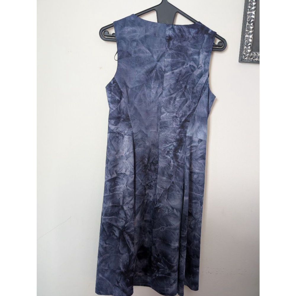 AB STUDIO Blue Black Tie Dye Sleeveless Dress Size Small - Picture 7 of 8